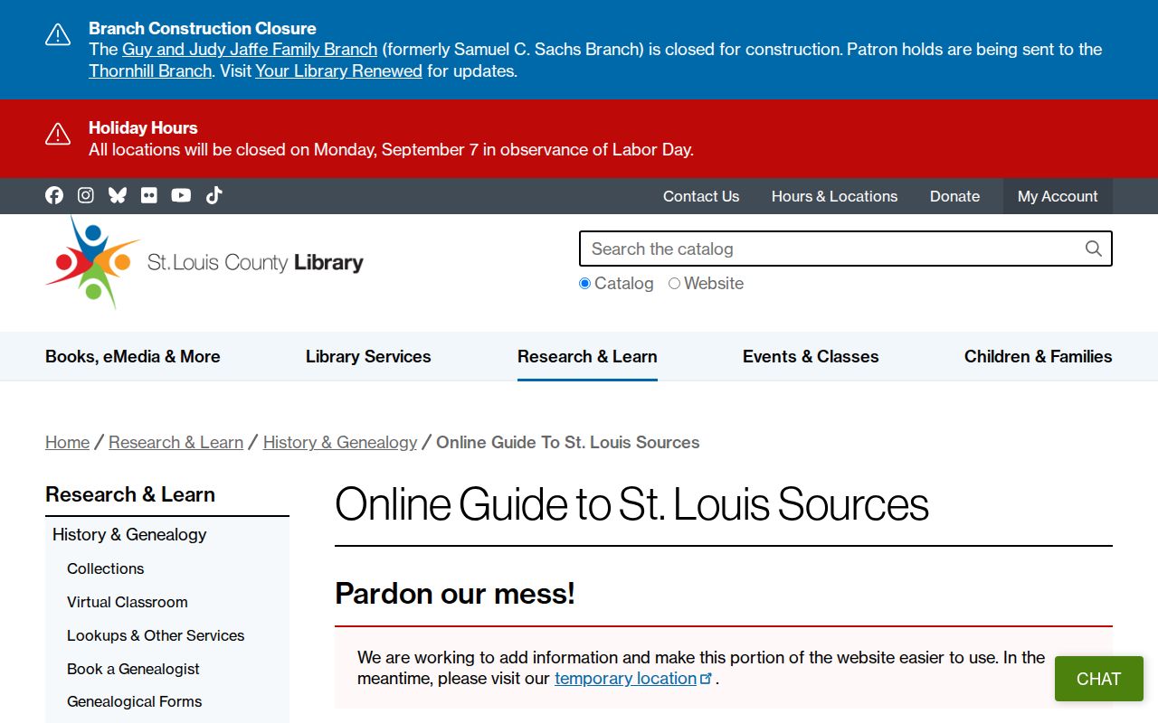 Maryland Heights city directory local-source guide from St. Louis County Library