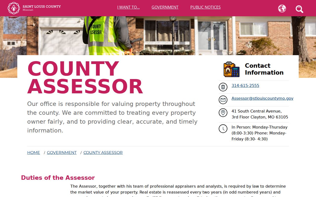 Maryland Heights neighbors St. Louis County Assessor office