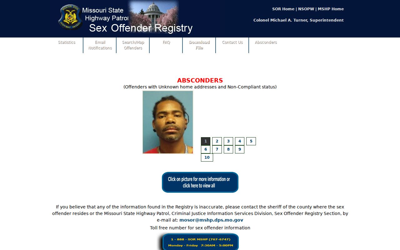 Maryland Heights resident lookup Missouri offender registry search