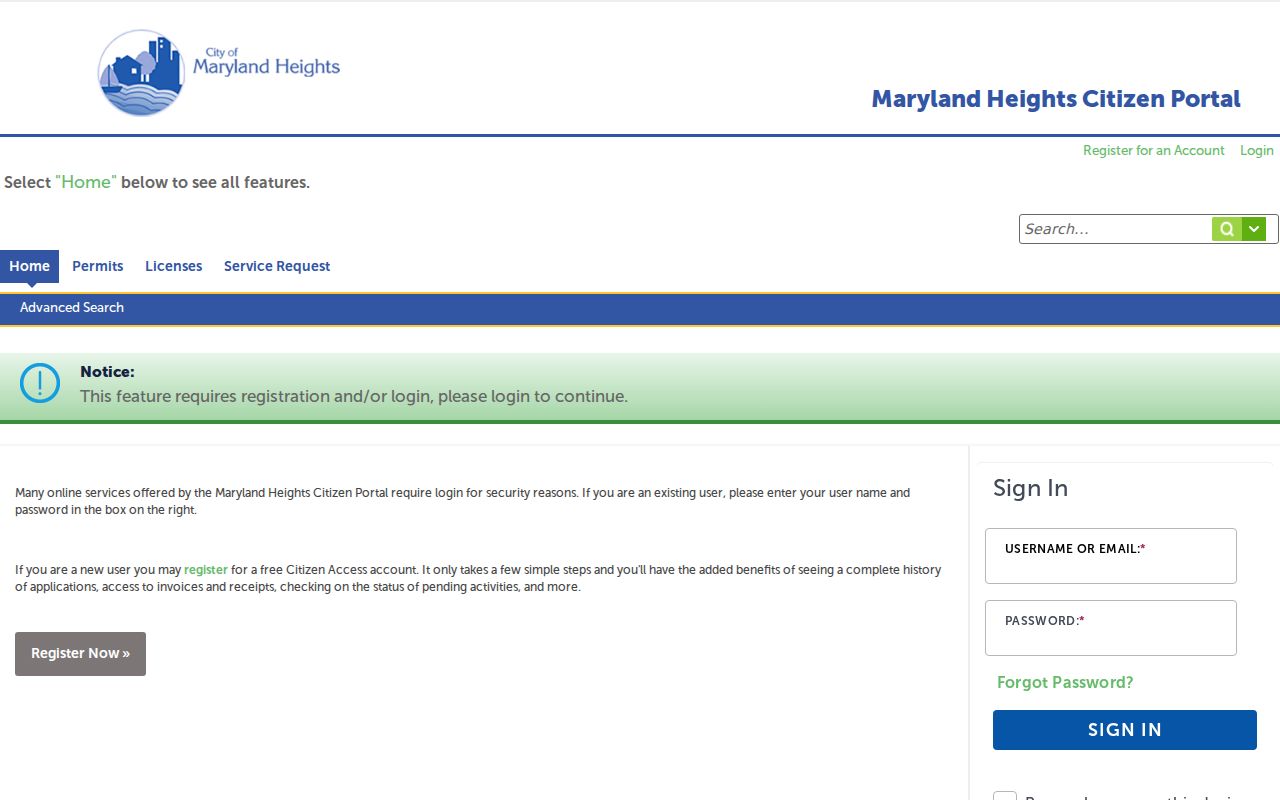 Maryland Heights street directory Accela address search